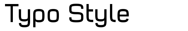 Typo Style font preview